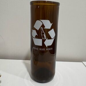 Recycled Beer Glass Bottle Reduce reuse re beer funny